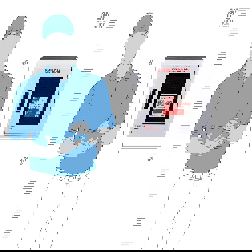 Emergency Prep Kits; Kit Type: Bleeding Control ; Container Type: Cabinet ; Container Material: Metal ; Color: White ; Overall Length: 9.25in ; Overall Height: 18.63in